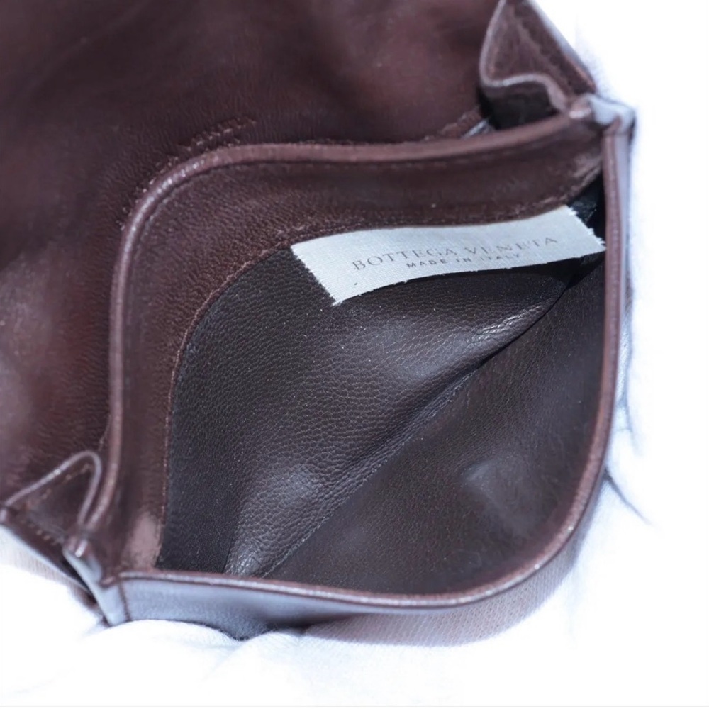 Bottega Veneta Intrecciato Folded Wallet - Dark Brown - Picture 4 of 5